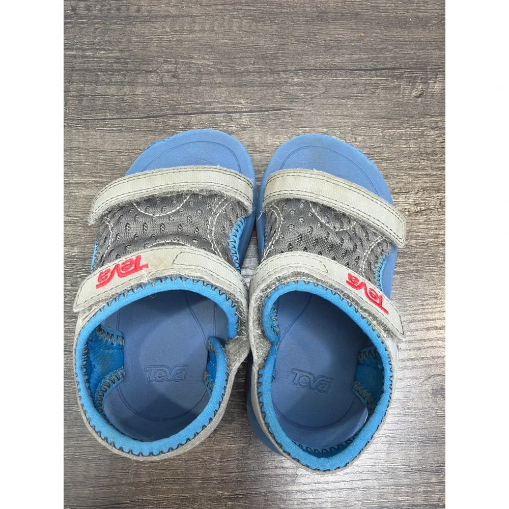 Teva Psyclone Sport Sandals Boys Size 7 Toddler Blue Grey Outdoors